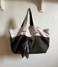 1 of 1 SHETLAND WOOL + ANTIQUE FRENCH LINEN TOTE
