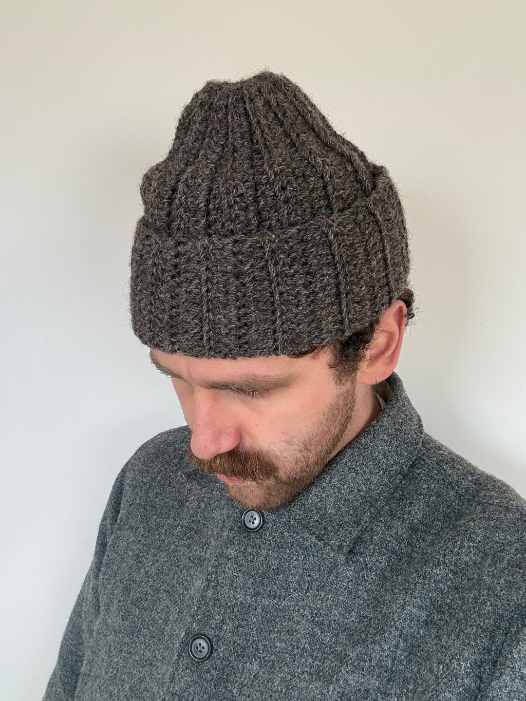 Knitted Wool Beanie - Grey Cairns
