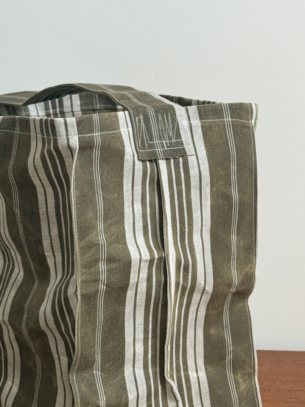ANTIQUE FRENCH TICKING BIG'UN FORAGER BAG