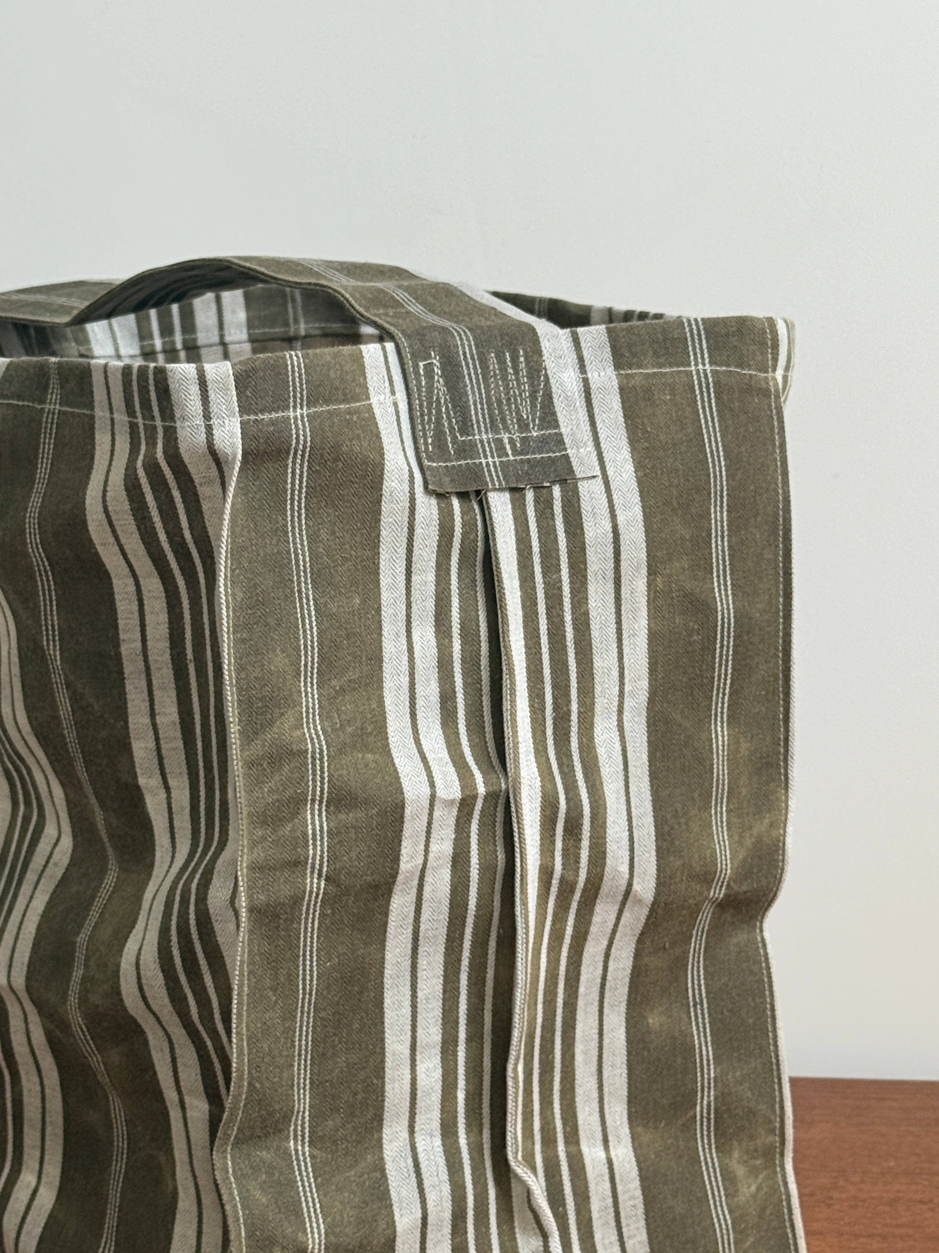 ANTIQUE FRENCH TICKING BIG'UN FORAGER BAG