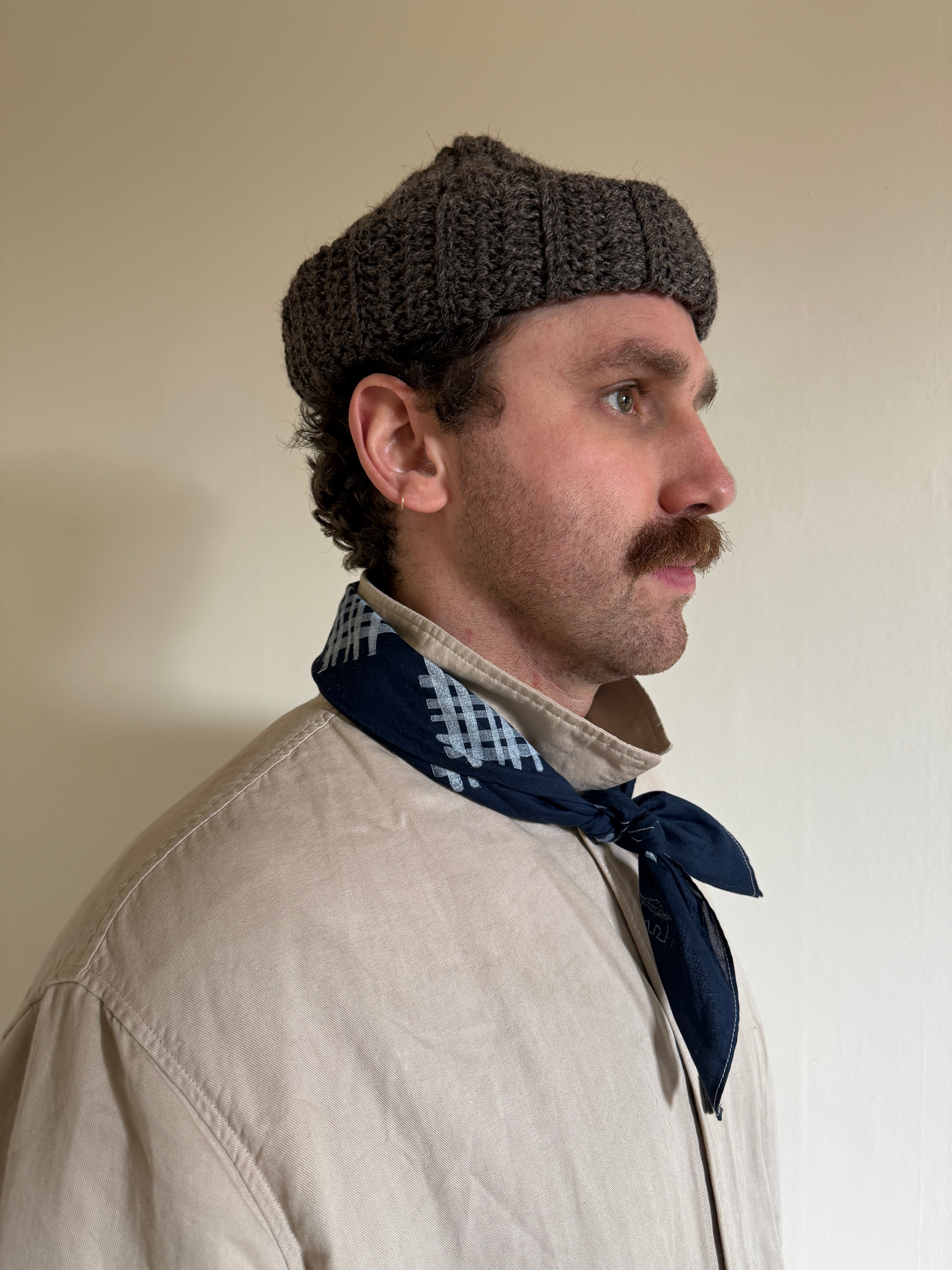 Knitted Wool Beanie - Grey Cairns