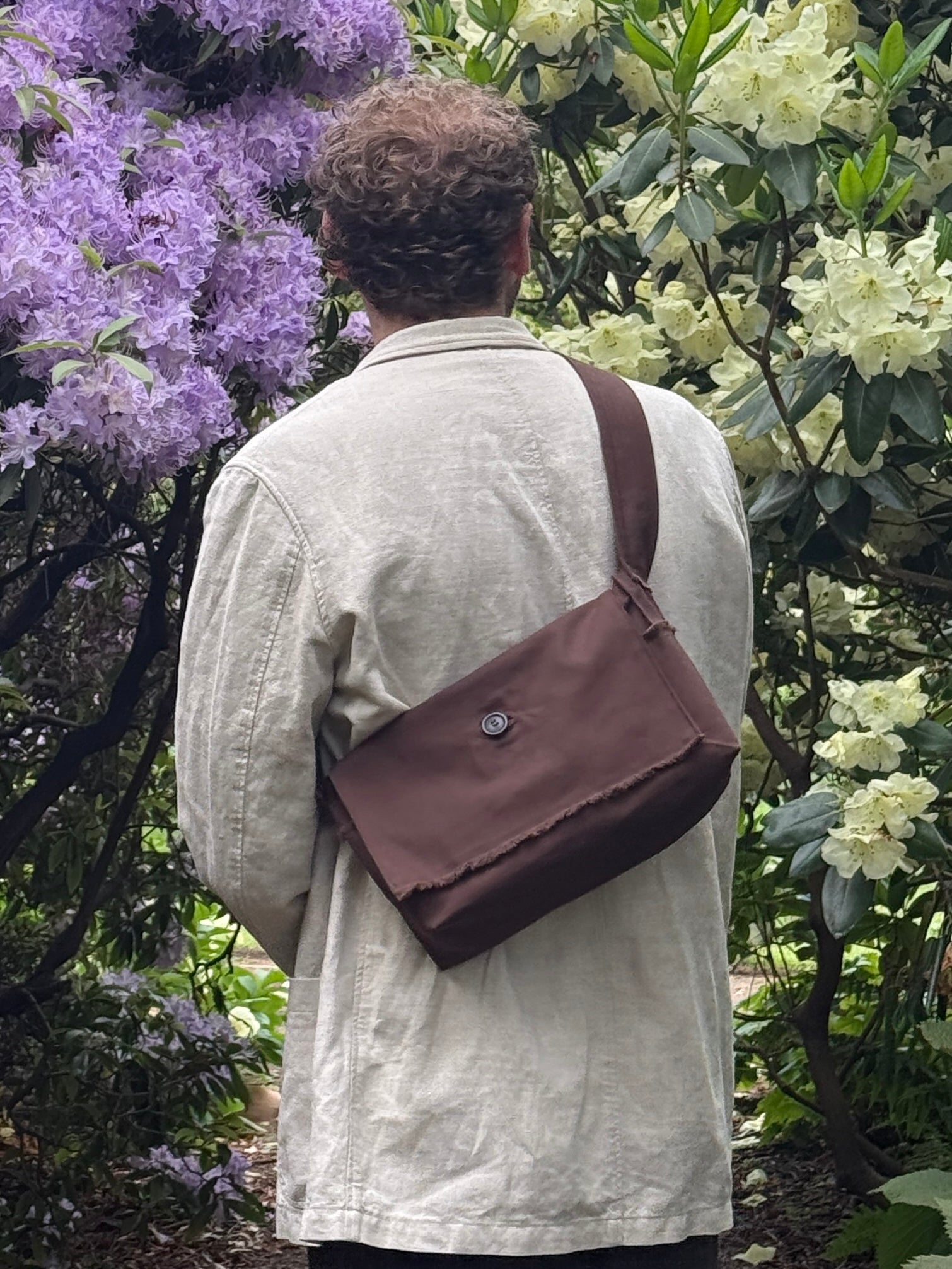 10oz JAPANESE COTTON CANVAS MESSENGER - OAK